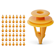 APRCF4215 50 Pcs 9.5mm Door Trim Panel & Back Panel Lower Garnish Retainer Clips