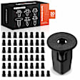 APRCF4242 50 Pcs 9mm x 9mm Nylon Front & Rear Wheel Fender Liner Retainer Clip
