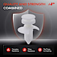 2004 Lincoln Town Car - Clips & Fasteners, These clips are only for 9.53 mm diameter holes, White, Nylon, Set of 50