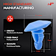 2018 Nissan Sentra - Clips & Fasteners, The Stem Diameter of the Product is 6mm, Blue, Nylon, Set of 30