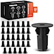2016 Scion tC - Clips & Fasteners, These Clips Are Only For 8mm x 8mm Diameter Holes, Black, Nylon, Set of 30