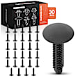 APRCF4542 30 Pcs 27mm Stem Black Nylon Trunk Trim Retainer Clip Single Head Type