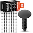 APRCF4543 50 Pcs 27mm Stem Black Nylon Trunk Trim Retainer Clip Single Head Type