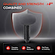 APRCF4543 50 Pcs 27mm Stem Black Nylon Trunk Trim Retainer Clip Single Head Type