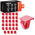 APRCF458 30 Pcs 14mm Red Nylon Body Side Moulding Retainer Clips