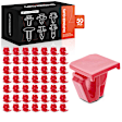 APRCF459 50 Pcs 14mm Red Nylon Body Side Moulding Retainer Clips