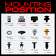 APRCF4663 104 Pcs Bumper Fender Trim Clips Retainer Fastener Kits