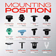 APRCF4668 120 Pcs Trim Clip Bumper Retainer Fastener Kits