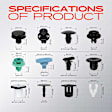 APRCF4668 120 Pcs Trim Clip Bumper Retainer Fastener Kits