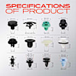 APRCF4669 110 Pcs Front & Rear Inner Fender Hood Retainer Clips