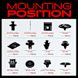 APRCF4680 102 Pcs Bumper Clips Fender Liner Fasteners Kits