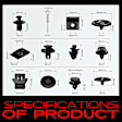 APRCF4680 102 Pcs Bumper Clips Fender Liner Fasteners Kits