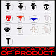 APRCF4754 130 Pcs Door Trim Bumper Clip Retainer Fastener Kits