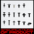 APRCF4807 170 Pcs Fender Liner Clips Mud Flap Retainer Fasteners