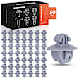 APRCF507 50 Pcs 18mm Nylon Gray Rocker Panel Moulding Clips Rivet Retainer