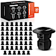 APRCF549 50 Pcs Nylon Nut Wheelhouse Shell Mounting Clip Screw Grommet