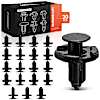 APRCF571 20 Pcs 8mm Black Nylon Retainer Fastener Push-On