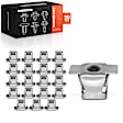APRCF641 20 Pcs 8.65mm Metal Fender Bracket Retainer Nut Retainer Clip