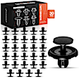APRCF895 30 Pcs 7mm Radiator Splash Shield Retainer Clip with Drive Pin Push-Type