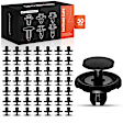 APRCF896 50 Pcs 7mm Radiator Splash Shield Retainer Clip with Drive Pin Push-Type