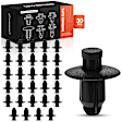 APRCF925 30 Pcs 7mm Nylon Cowl & Bumper Retainer Clip Push-Type