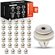 APRCF946 30 Pcs 10mm Nylon Headliner & Trim Panel Retainer Clip Triple Head