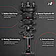 APSA0206 Front Complete Strut & Coil Spring Assembly, Set of 2
