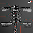 APSA0351 Front Complete Strut & Coil Spring Assembly, Set of 2