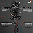 APSA0464 Front Complete Strut & Coil Spring Assembly, Set of 2