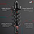 APSA0475 Rear Complete Strut & Coil Spring Assembly, Set of 2