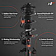 APSA0681 Front Complete Strut & Coil Spring Assembly, Set of 2