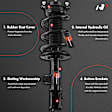 APSA0740 Front Complete Strut & Coil Spring Assembly, Set of 2