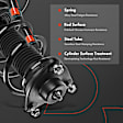 APSA0740 Front Complete Strut & Coil Spring Assembly, Set of 2