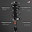 APSA0768 Front Complete Strut & Coil Spring Assembly, Set of 2