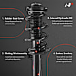 APSA0808 Front Complete Strut & Coil Spring Assembly, Set of 2