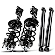 APSA1276 Front & Rear Complete Strut & Coil Spring Assembly, Set of 4