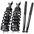 APSA1382 Front & Rear Complete Strut & Coil Spring Assembly, Set of 4