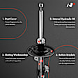 APSA1596 Front Shock Absorber, Set of 2