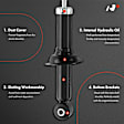 APSA1656 Rear Shock Absorber, Set of 2