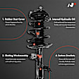 APSA1889 Front Complete Strut & Coil Spring Assembly, Set of 2