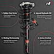 APSA2024 Front Complete Strut & Coil Spring Assembly, Set of 2