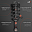 APSA2400 Front Complete Strut & Coil Spring Assembly, Set of 2