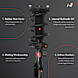 APSA2497 Front Driver & Passenger Complete Strut & Coil Spring Assembly, Set of 2