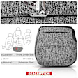 APSC069 Steel Gray Front Driver Seat Bottom Cover