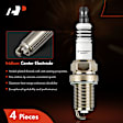APSP087 4 Pcs Iridium & Platinum Spark Plugs