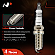 APSP185 4 Pcs Double Iridium Spark Plugs