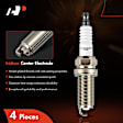 APSP256 4 Pcs Double Iridium Spark Plugs