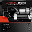 APSTR033 Starter Motor 1.4KW 12V CW 9 Teeth