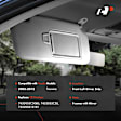 APSVR002 Driver Gray Sun Visor with Mirror