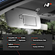 APSVR064 Front Driver Gray Sun Visor with Mirror